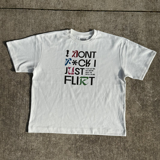 Rhinestone Oversized IDFIJF Shirt White Front